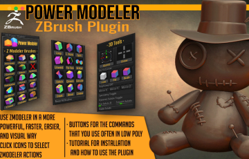 Zbrush插件 – 建模插件 Power Modeler ZBrush Plugin