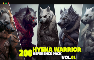 200 张鬣狗战士角色设计参考 200 Hyena Warrior Reference Pack Vol.01
