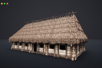 模型资产 – 中世纪小屋3D模型 AAA MEDIEVAL SLAVIC HOUSE COTTAGE CABIN