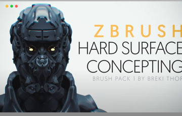 ZBrush笔刷 – 硬表面概念和设计 Hard Surface Concepting & Design