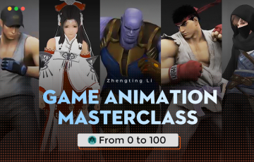 3Dmax教程 – 游戏动画大师班 Game Animation Masterclass From 0 to 100