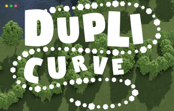 Blender插件 – 曲线沿路径阵列对象插件 Dupli-Curve