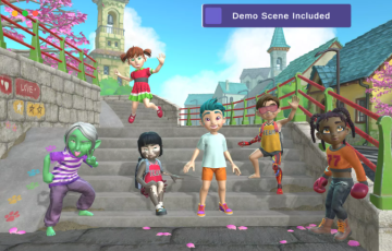 Unity插件 – 可定制的 3D角色 KEKOS – Customizable 3D Character Cartoon Kids