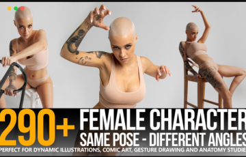290 张女性角色动态姿势参考图片 290+ Female Character Reference Pictures