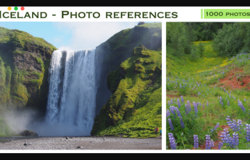 1000 张冰岛风景照片参考包 Iceland – Photo Reference Pack
