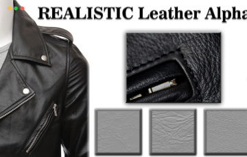 100 张4k 分辨率高品质写实的无缝皮革贴图 100 High Quality And Realistic Leather Alphas
