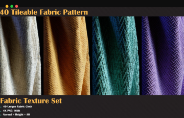 40 种花纹织物图案 40 Tileable Fabric Pattern