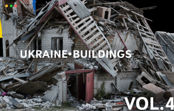 模型资产 – 3D扫描建筑物战争废墟 SCANS from Ukraine l Buildings Vol.4