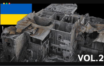 模型资产 – 3D扫描建筑物战争废墟 SCANS from Ukraine l Buildings Vol.2
