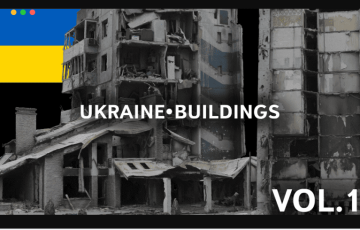 模型资产 – 3D扫描建筑物战争废墟 SCANS from Ukraine l Buildings Vol.1