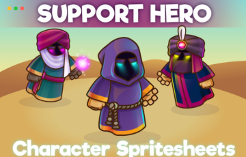2D 游戏英雄角色精灵 2D GAME SUPPORT HERO CHARACTER SPRITE