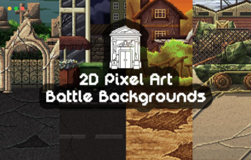 2D 游戏像素化风格战斗背景 2D PIXEL ART BATTLE BACKGROUNDS