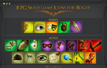 RPG 游戏角色技能图标 RPG SKILL ICONS FOR ROGUE