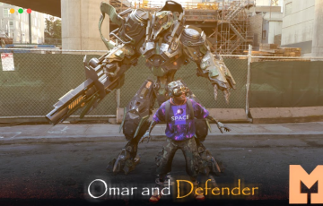 模型资产 – 科幻人物3D模型 Sci fi Character 010 Omar And Defender low-poly 3d model
