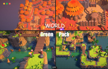 Unity – 风格化环境资产包 WORLD green Pack