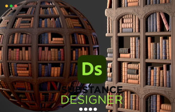 Substance Designer教程 – 风格化书架制作教程 Stylized Bookshelf