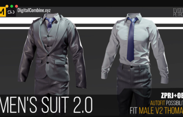 男士西装MD项目 Men’s suit 2.0. Marvelous designer projects+OBJ