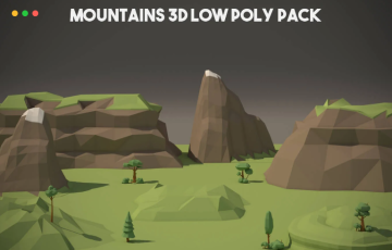 3D 山地游戏模型 MOUNTAIN 3D LOW POLY MODELS