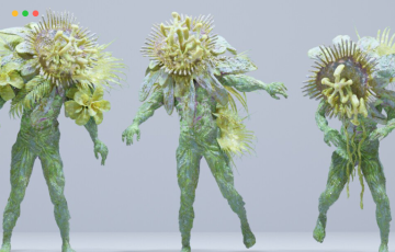 模型资产 –  3D植物僵尸资产 BOTANIC ZOMBIE 3D ASSETS