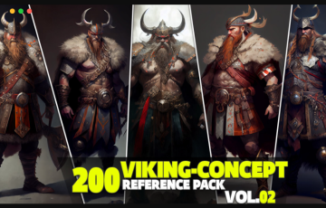 200 张维京人概念角色设计参考包 200 Viking-Concept Reference Pack Vol.02