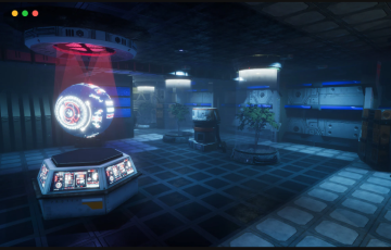 【UE4/5】全息图科幻实验室 Pro-TEK Sci-Fi PBR Laboratory Interior with Hologram