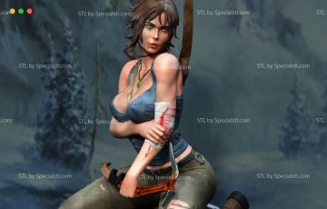 模型资产 – 3D打印模型劳拉 Lara Croft from Tomb Raider – Printable