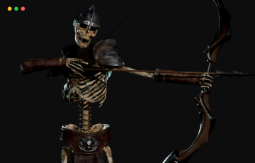 模型资产 – 游戏模型骷髅弓箭手 Skeleton Archer