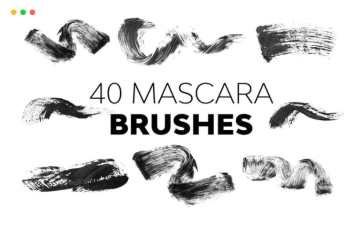PS笔刷 – 40支毛笔笔刷 40 Mascara Brushes