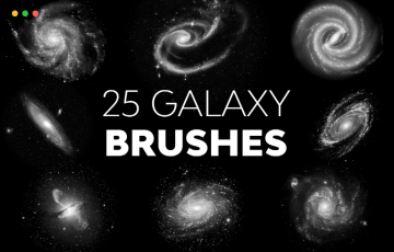 PS笔刷 –  25个银河星空画笔 25 Galaxy Brushes