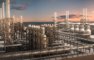 模型资产 – 冶炼油工厂3D模型 oil factory 3D model