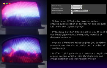 【UE5】写实LED显示屏数字广告牌 Real LED Sign and Digital Display Creator