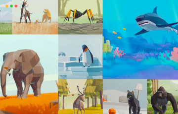 Unity – 低多边形动物动画包 LowPoly Animated Animals