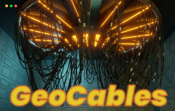 Blender插件 – 电缆生成插件 Geocables – Geometry Nodes Cables