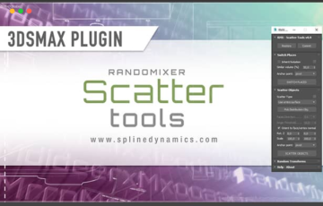 3Dmax插件 – 分散工具 Spline Dynamics – Scatter Tools