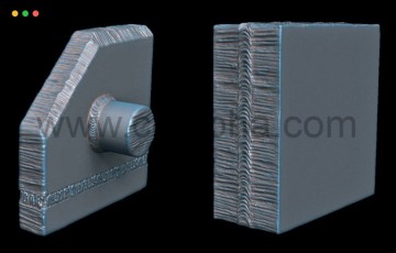 Zbrush笔刷 – 切割焊接笔刷 Cutted metal and Welding Brushes for Zbrush