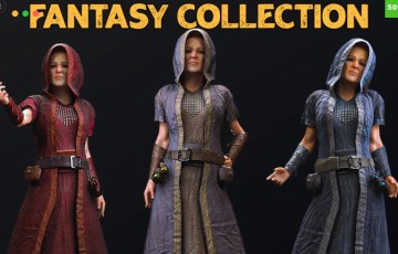 【UE5】模块化女巫 Modular Sorceress – Female Humans – Fantasy Collection