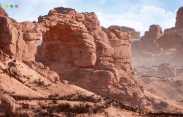 【UE4/5】沙漠悬崖和岩石 Desert Cliff and Rock Collection