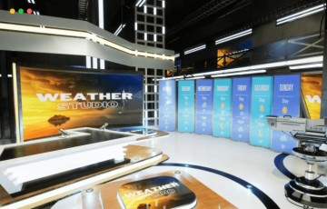 【UE4/5】虚拟电视演播室 Weather TV Studio
