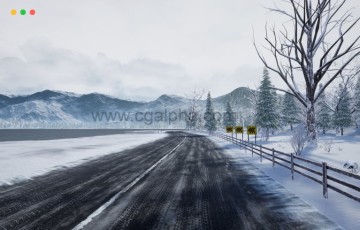 【UE4】“赛道”冬季景观 “Racing Track” Winter Landscape