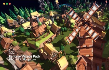 Unity – 风格化模型幻想村庄包 Fantasy Village Pack – Low Poly 3D Art