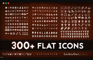 【UE4/5】300 种平面图标 300+ Flat Icons