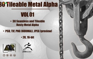 30 个金属生锈素材 30 Metal Alphas