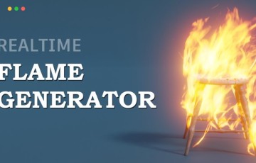 Blender插件 – 实时火焰生成插件 Realtime Flame Generator
