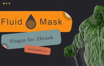 Zbrush插件 – 流体遮罩 Fluid Mask – ZBrush 2019 Plugin