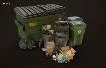 模型资产 – 垃圾堆3D模型 Urban Trash Pack Vol 3