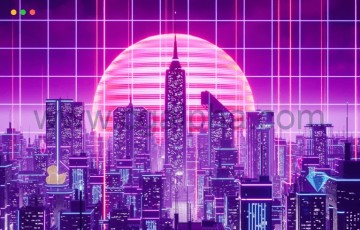【UE4/5】霓虹城 Neon City – Synthwave