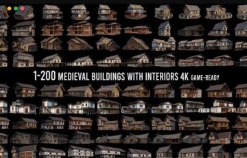 模型资产 – 古老中世纪房屋建筑包 OLD MEDIEVAL HOUSES BUILDINGS PACK