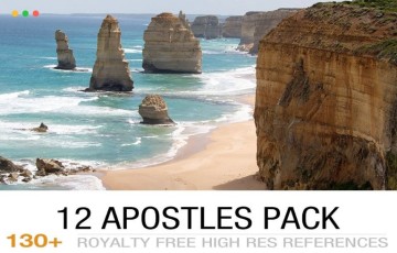 130 张海岸线岩石参考照片 12 APOSTLES PACK