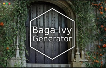 Blender插件 – 常春藤生成插件 Baga Ivy Generator