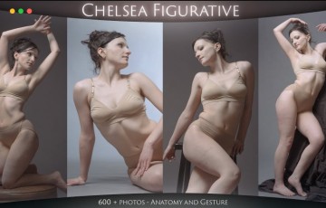 600 张女性素描姿势参考照片 Chelsea Figurative